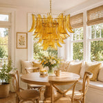Glass Leaf Chandelier
