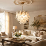 Glass Leaf Chandelier