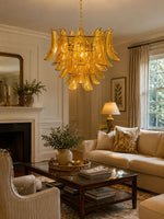 Glass Leaf Chandelier