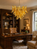 Glass Leaf Chandelier