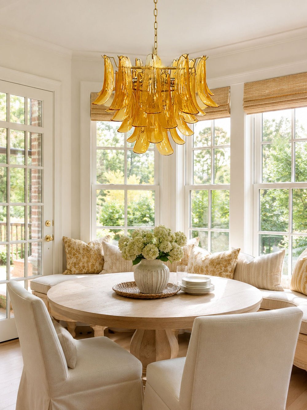 Glass Leaf Chandelier