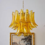 Glass Leaf Chandelier