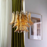 Glass Leaf Chandelier