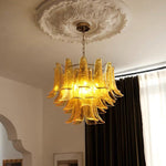 Glass Leaf Chandelier