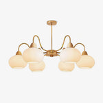 Persimmon Glass Chandelier – Amber Drop Silhouette