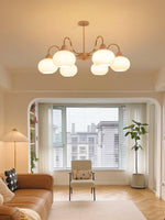Persimmon Glass Chandelier – Amber Drop Silhouette