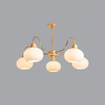 Persimmon Glass Chandelier – Amber Drop Silhouette