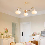 Persimmon Glass Chandelier – Amber Drop Silhouette