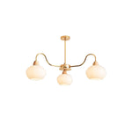 Persimmon Glass Chandelier – Amber Drop Silhouette