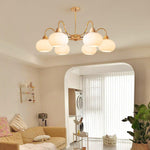 Persimmon Glass Chandelier – Amber Drop Silhouette