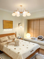Persimmon Glass Chandelier – Amber Drop Silhouette
