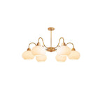 Persimmon Glass Chandelier – Amber Drop Silhouette