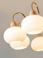 Persimmon Glass Chandelier – Amber Drop Silhouette