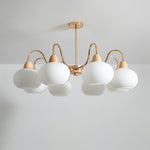 Persimmon Glass Chandelier – Amber Drop Silhouette