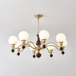 Globe Orb Wood Chandelier