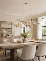 Gingko Leaf Duo Chandelier – Handcrafted Porcelain Statement