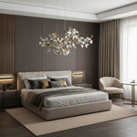 Gingko Leaf Duo Chandelier – Handcrafted Porcelain Statement