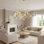 Gingko Leaf Duo Chandelier – Handcrafted Porcelain Statement