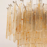 Golden Amber Glass Chandelier