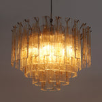 Golden Amber Glass Chandelier