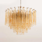Golden Amber Glass Chandelier