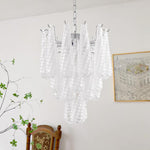 Grid Glass Waterfall Chandelier