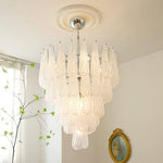 Grid Glass Waterfall Chandelier
