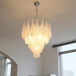 Grid Glass Waterfall Chandelier