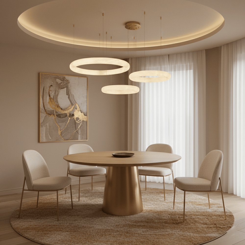 Halo di Pietra Alabaster Chandelier