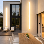 HaloLine White Long Linear Outdoor Wall Light
