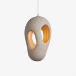 Hand-Built White Pendant Lamp
