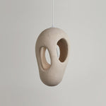 Hand-Built White Pendant Lamp