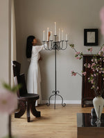 Wrought Iron Floor Candelabra