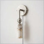 Harlin Alabaster Plug-in Wall Lamp