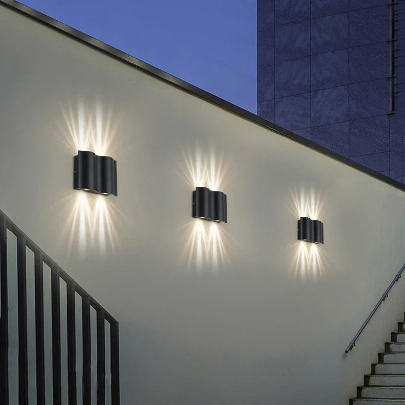 Vector Sharp-Beam Sconce – Modern Waterproof LED Up & Down Outdoor Light