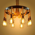 Hemp Rope Industrial Starfall Chandelier