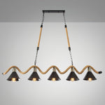 Hemp Rope Industrial Wave Chandelier