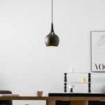 Hollow Industrial Pendant Lamp – Vintage Black & Gold