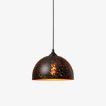 Hollow Industrial Pendant Lamp – Vintage Black & Gold