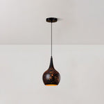 Hollow Industrial Pendant Lamp – Vintage Black & Gold