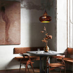 Hollow Industrial Pendant Lamp – Vintage Black & Gold