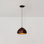 Hollow Industrial Pendant Lamp – Vintage Black & Gold