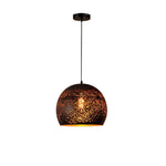 Hollow Industrial Pendant Lamp – Vintage Black & Gold
