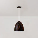 Hollow Industrial Pendant Lamp – Vintage Black & Gold