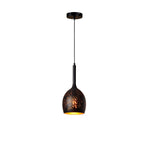 Hollow Industrial Pendant Lamp – Vintage Black & Gold