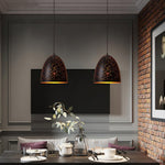 Hollow Industrial Pendant Lamp – Vintage Black & Gold
