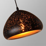 Hollow Industrial Pendant Lamp – Vintage Black & Gold