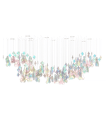 Iris Iridescent Blossom Chandelier