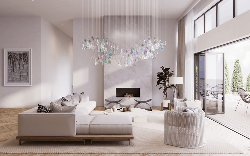 Iris Iridescent Blossom Chandelier