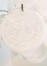 Isadora Glass White Disc Chandelier